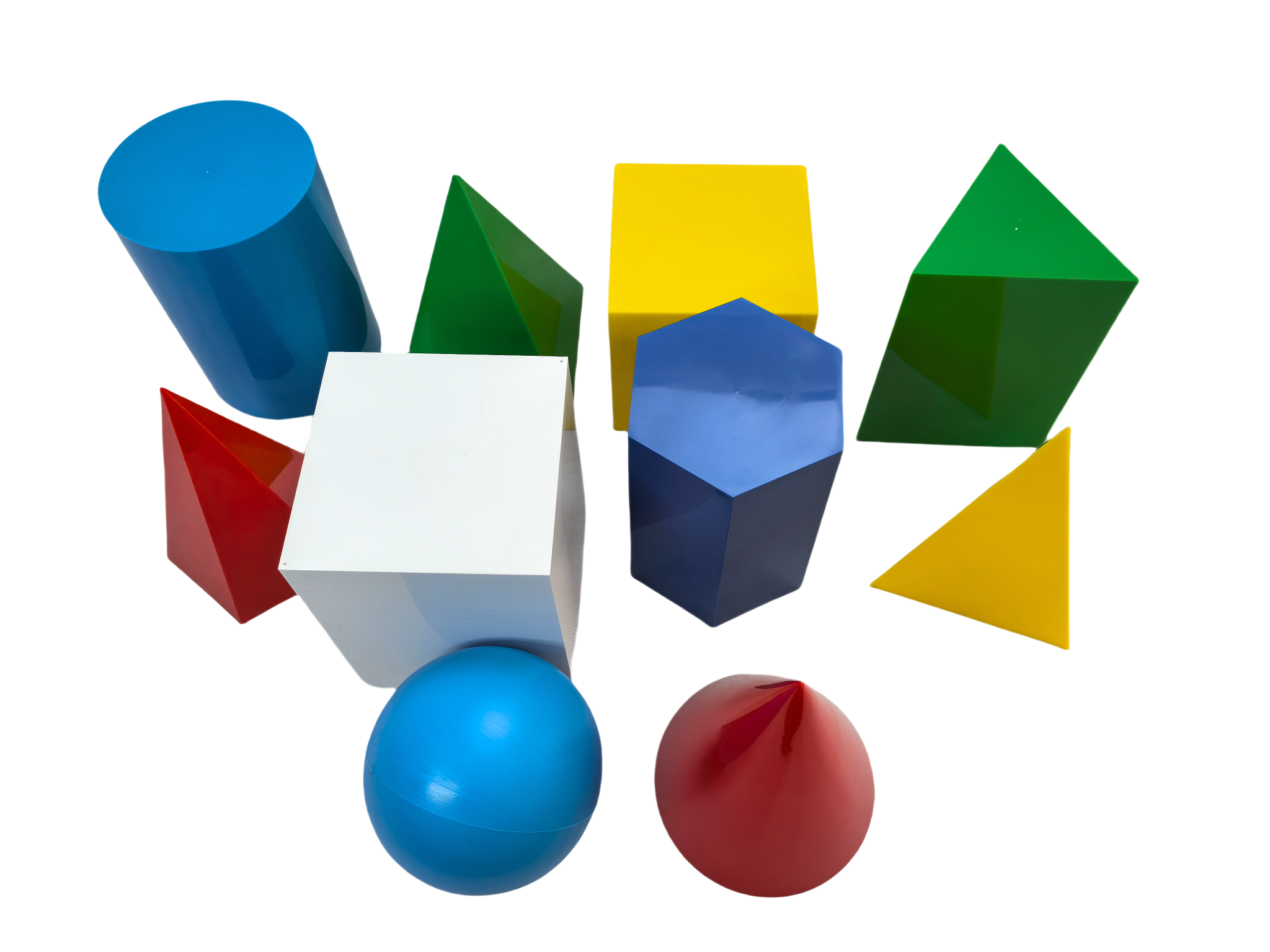 10 szt. Zestaw plastikowych modeli geometrii, bloki brył geometrycznych, zestaw kształtów geometrycznych
