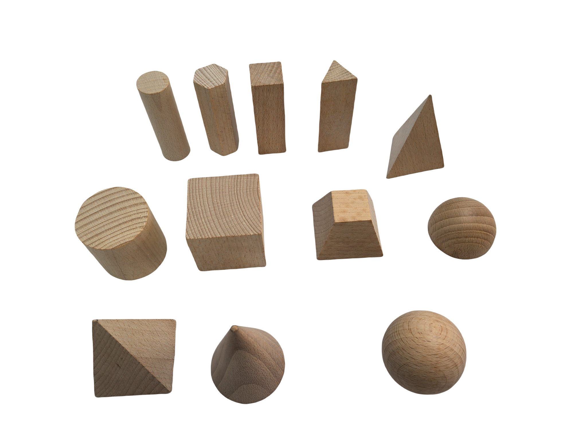 Drewniany geometryczny solidny blok