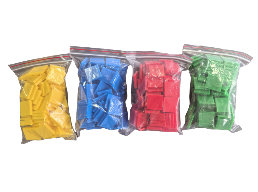 400 plastikowych kwadratowych klocków
